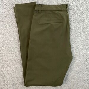 Lululemon Commission Pant Slim Fit Mens 30x37 Tall Warpstreme Green Chino M5AFFT